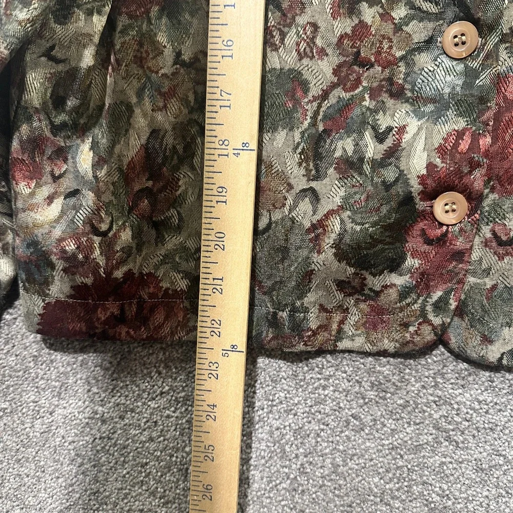 Vintage Cheltham Crossing Lightweight Jacket Womens 16 Floral‎ Button Up Cottage
